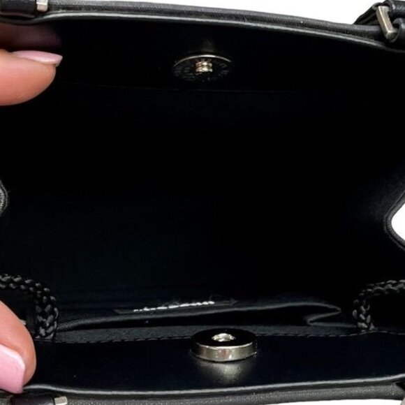 Prezzo Ocean Drive Black Tote Handbag or Shoulder Purse Sequined and Beaded Bag - Picture 7 of 14